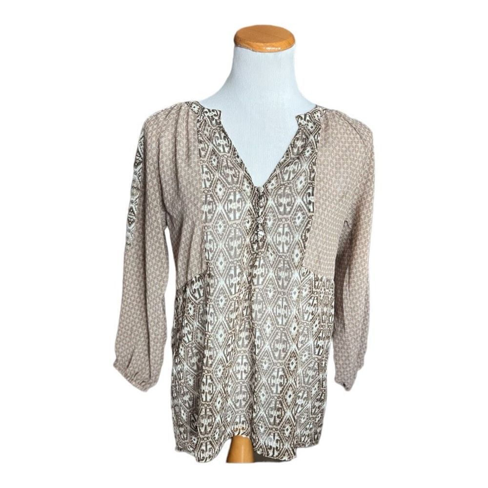 Womens Buckle BKE Boutique Semi Sheer Long Sleeve Top - Sz S